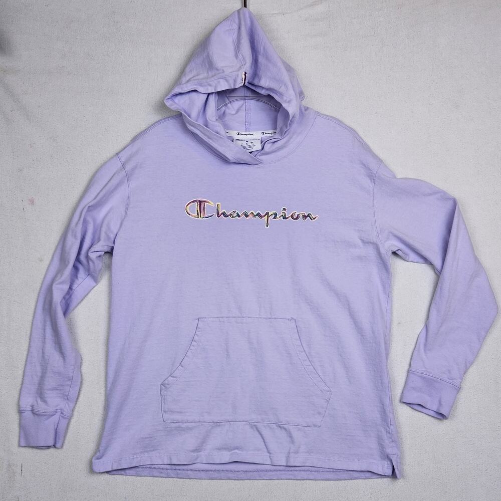 Champion Game Day Hoodie Women's Size M Light Purple Kangaroo Pocket 15763